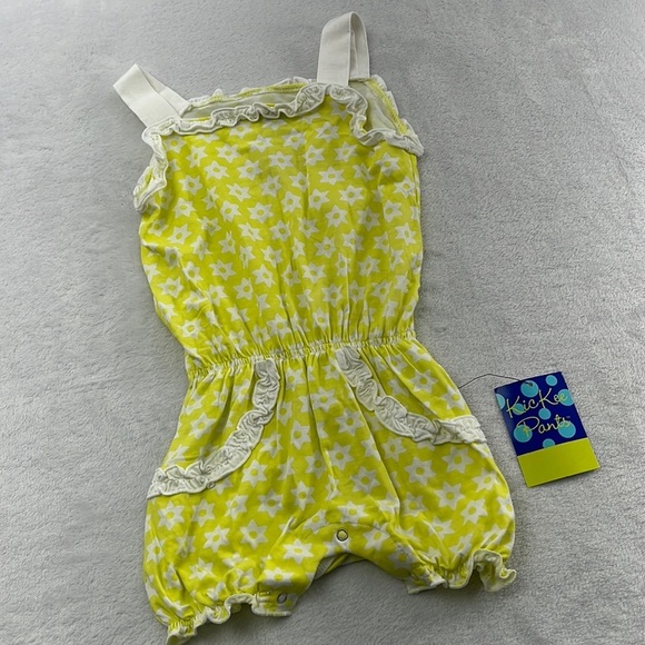 NWT Kickee Pants 2T Lime Blossom Stellini‎ Sweetie Pie Romper Shorts - Picture 1 of 7